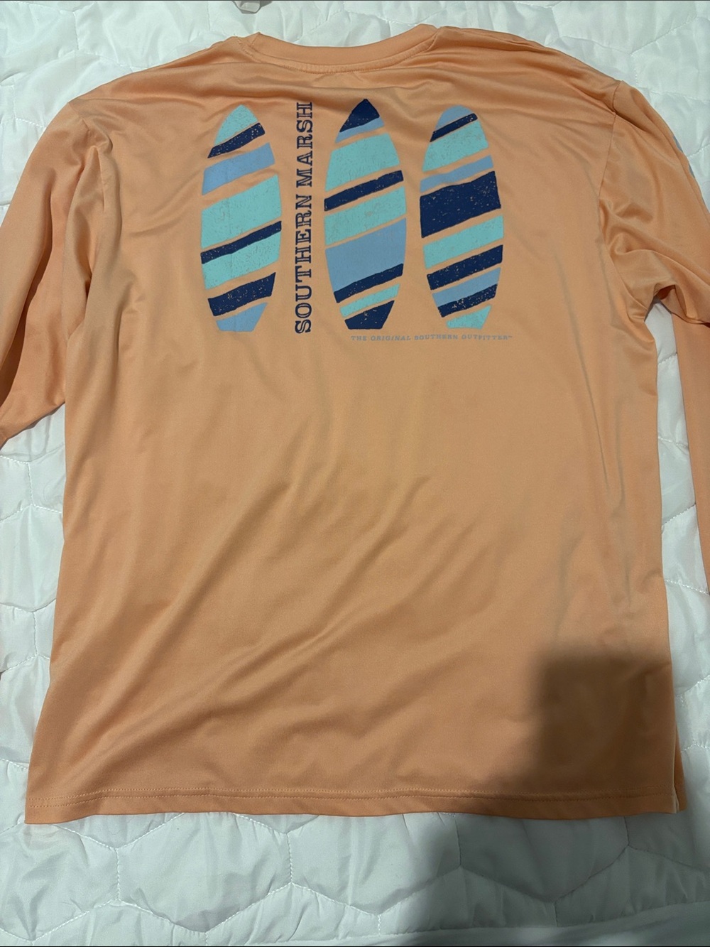 Southern Marsh Men's Long-Sleeve Performance Shirt in Peach